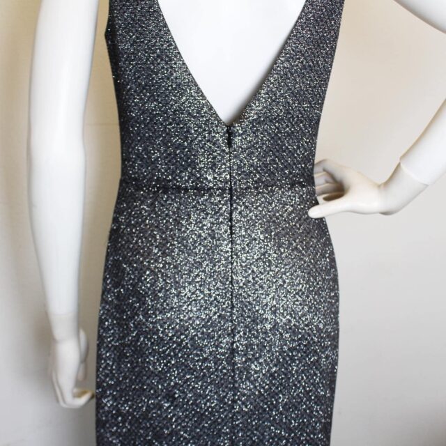 BICICI COTY 41364 Grey Glitter Plunge Formal Dress Size S 5