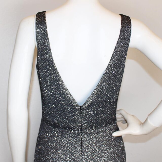 BICICI COTY 41364 Grey Glitter Plunge Formal Dress Size S 6