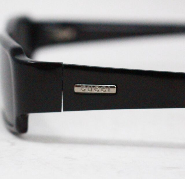 GUCCI 41369 Black Thin Rectangular Frame Sunglasses 7 1