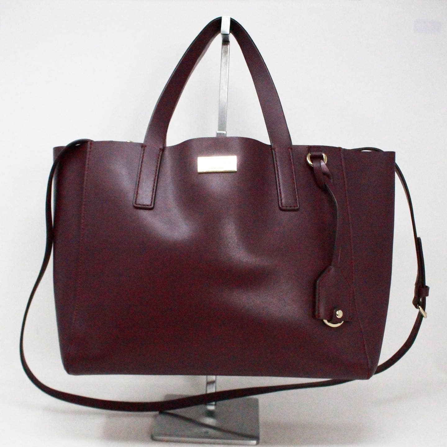 KATE SPADE 41393 Maroon Leather Shoulder Bag with Strap 1