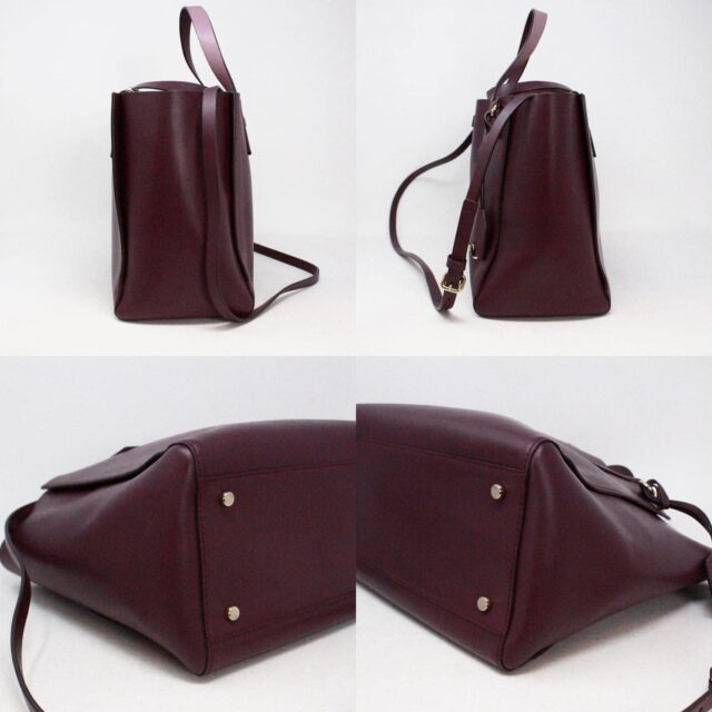 KATE SPADE 41393 Maroon Leather Shoulder Bag with Strap 3