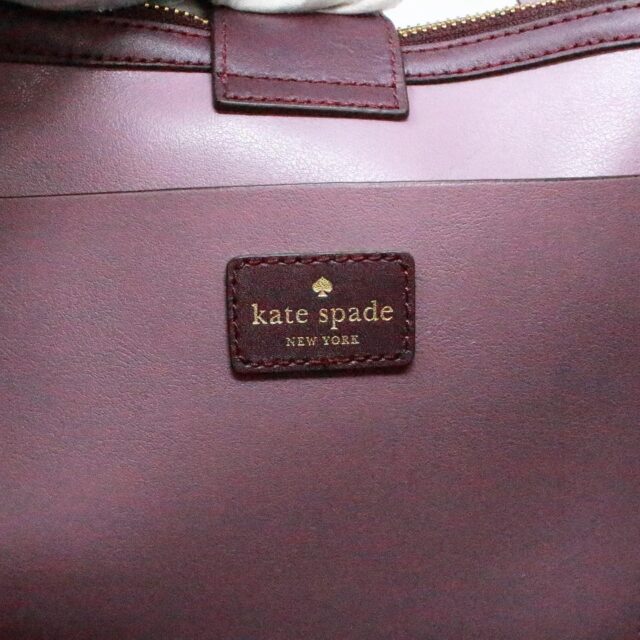 KATE SPADE 41393 Maroon Leather Shoulder Bag with Strap 6