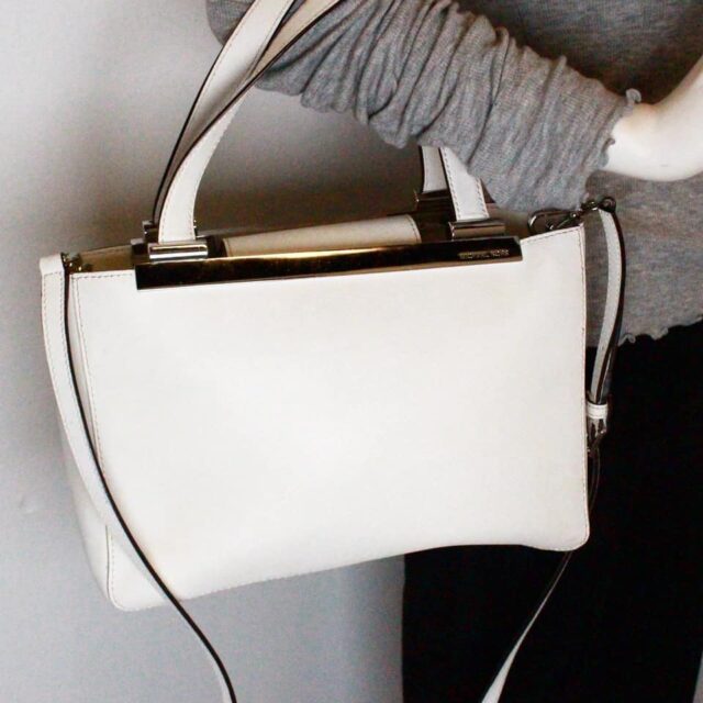 MICHAEL KORS 41283 White Leather Handbag 9