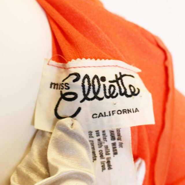 MISS ELLIETTE 41525 Orange Long Slevee Pleated Formal Dress Size 8 6