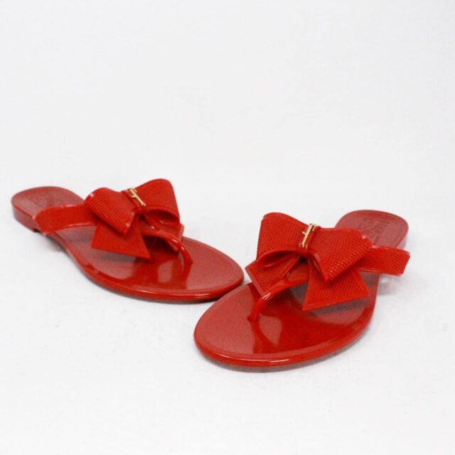 SALVATORE FERRAGAMO 41297 Red Jelly Flip Flop Sandals US 6 EU 36 1