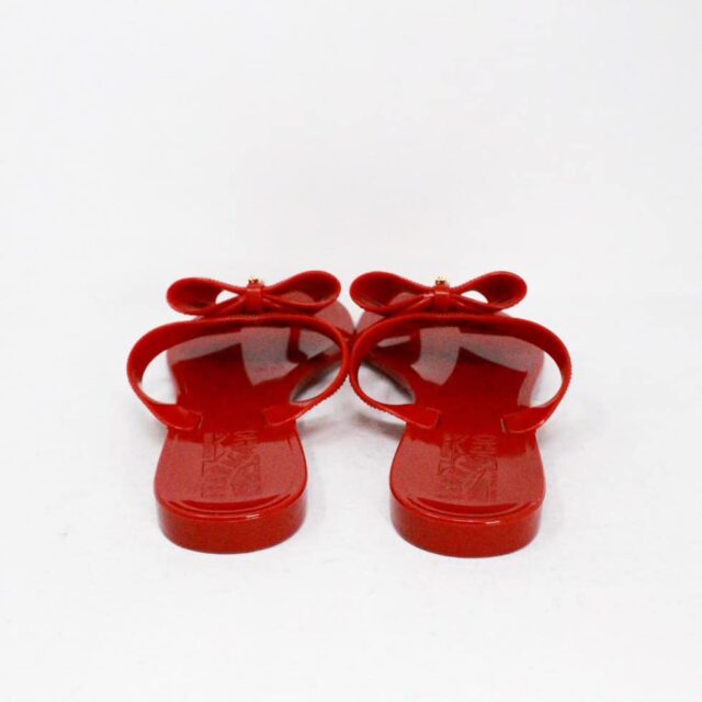 SALVATORE FERRAGAMO 41297 Red Jelly Flip Flop Sandals US 6 EU 36 3