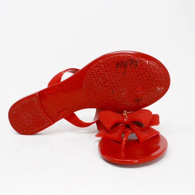 SALVATORE FERRAGAMO 41297 Red Jelly Flip Flop Sandals US 6 EU 36 4
