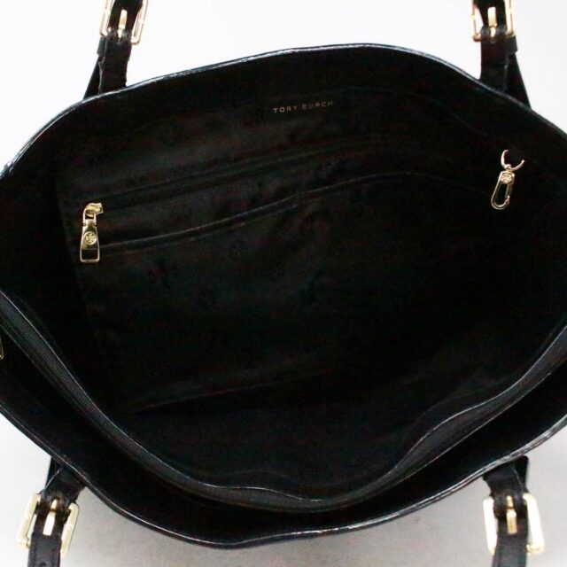 TORY BURCH 41384 Black Saffiano Leather Tote Bag 4
