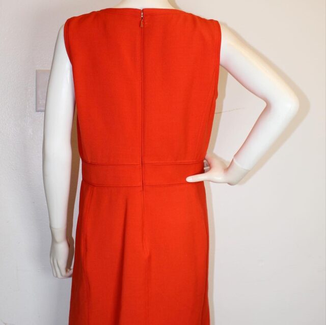 TORY BURCH 41485 Orange Zip Up Sleeveless Dress Size 10 3
