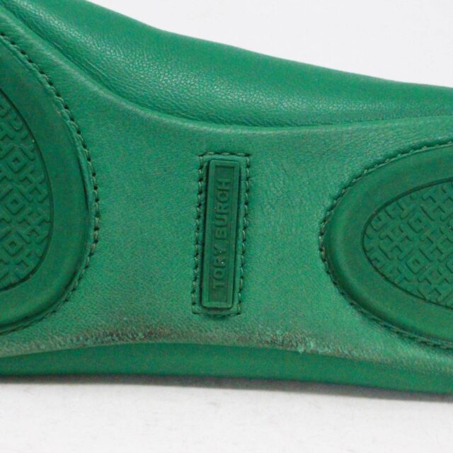 TORY BURCH Emerald Stone Soft Nappa Leather Travel Ballet Flats US 8 EU 38 item 41096 h