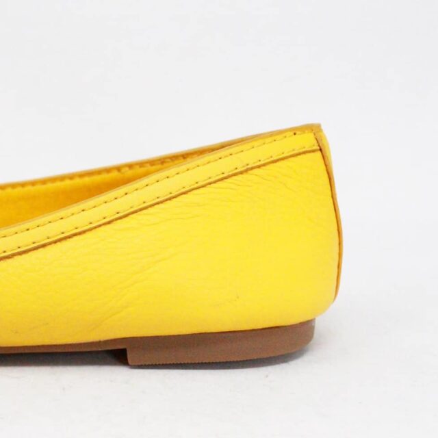 TORY BURCH Sunshine Yellow Abby Ballet Tumbled Leather Flats US 8 EU 38 item 41095 f