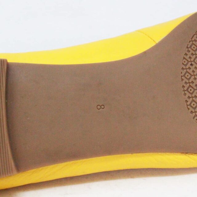 TORY BURCH Sunshine Yellow Abby Ballet Tumbled Leather Flats US 8 EU 38 item 41095 h