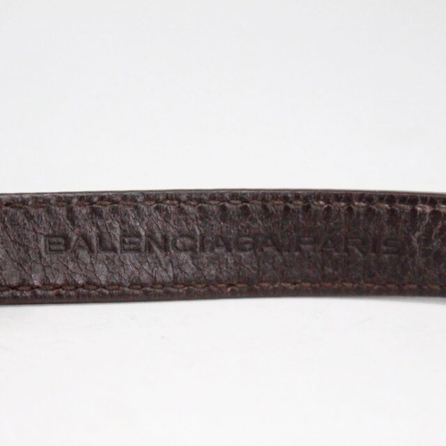 BALENCIAGA #41640 Classic Wrap Bracelet Brown Leather 3