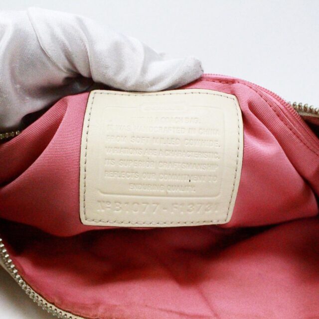 COACH 41539 Ivory Pebbled Leather Crescent Shoulder Bag 6