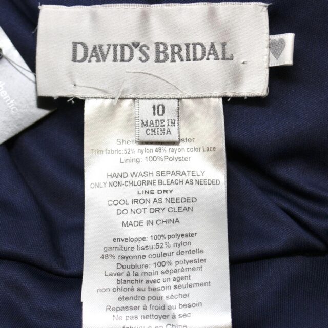 DAVID´S BRIDAL #41527 Bridal Navy Formal Dress (Size 10) 6