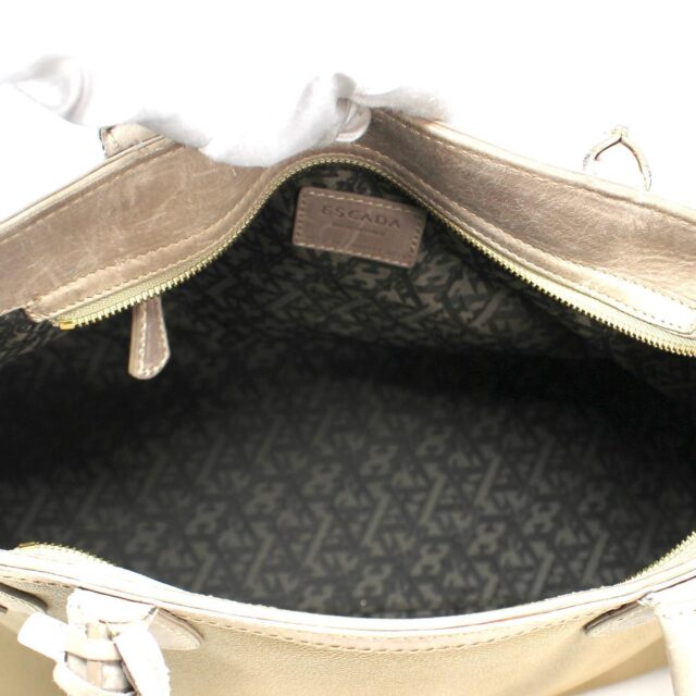 ESCADA #41725 Grey Leather Shoulder Bag 6