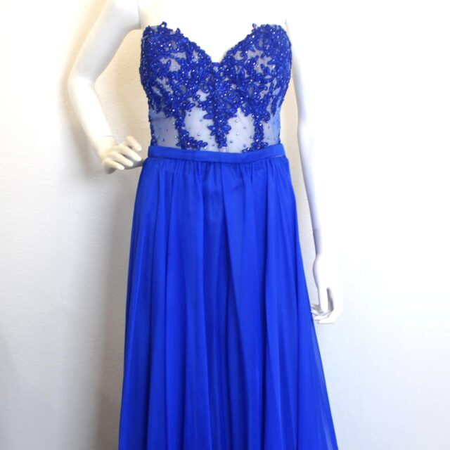 LA FEMME #41514 Royal Blue Formal Dress (Size 12) 1
