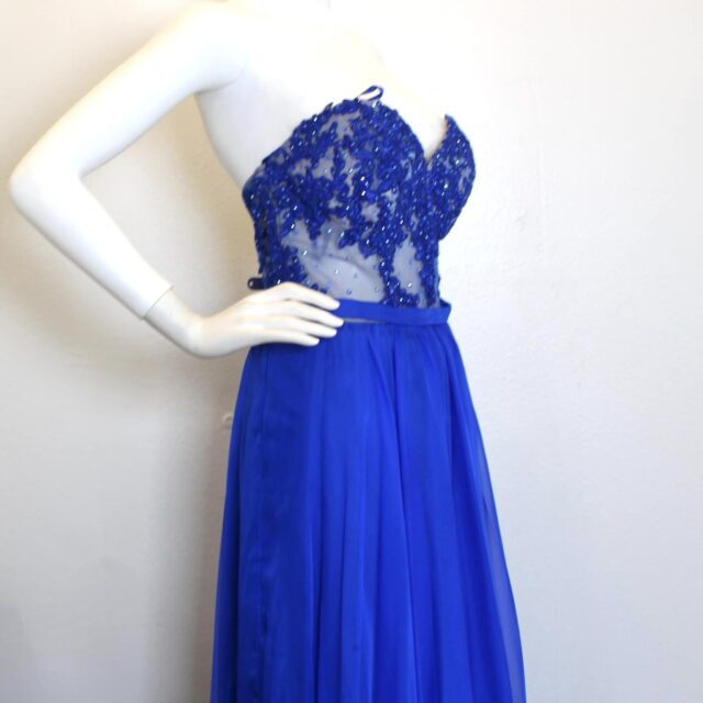 LA FEMME #41514 Royal Blue Formal Dress (Size 12) 3
