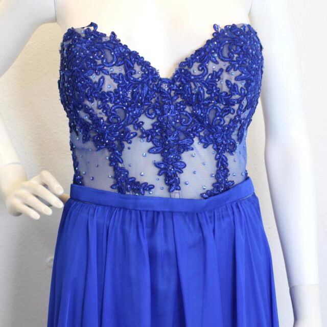 LA FEMME #41514 Royal Blue Formal Dress (Size 12) 4