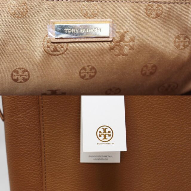TORY BURCH #41745 Brown Leather Tote Bag 7