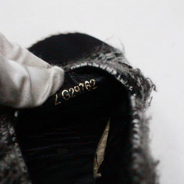 CHANEL #42190 Black & White Tweed Cap Toe Espadrille Slip On Shoe (US 9 EU 39) g