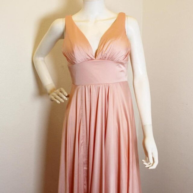 CINDERELLA DIVINE #42236 Light Pink V Plunge Formal Dress (Size 4) 1