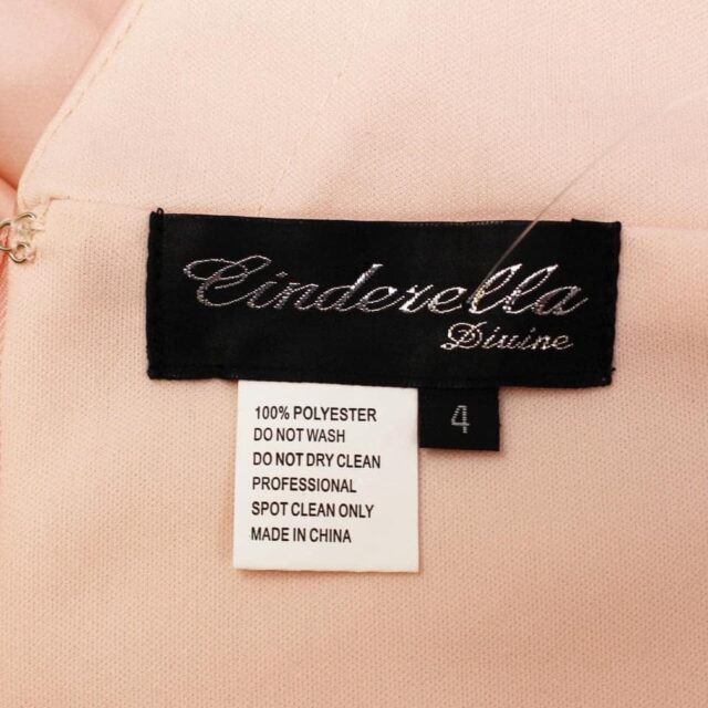 CINDERELLA DIVINE #42236 Light Pink V Plunge Formal Dress (Size 4) 6
