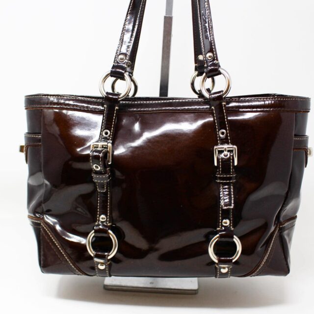 COACH #42320 Purple Patent Leather Handbag 2