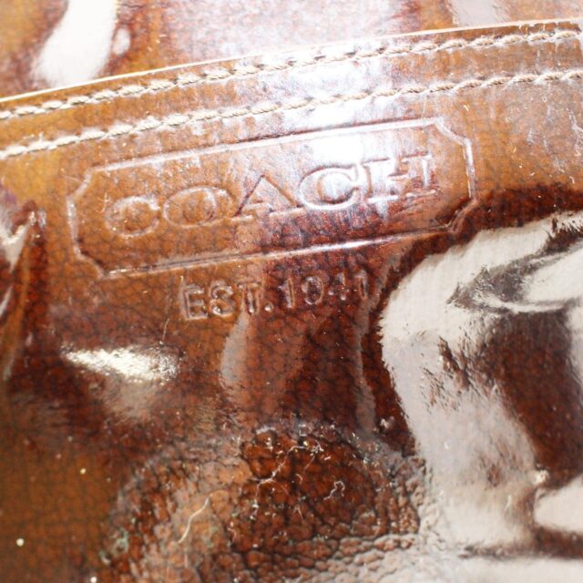 COACH #42320 Purple Patent Leather Handbag 4