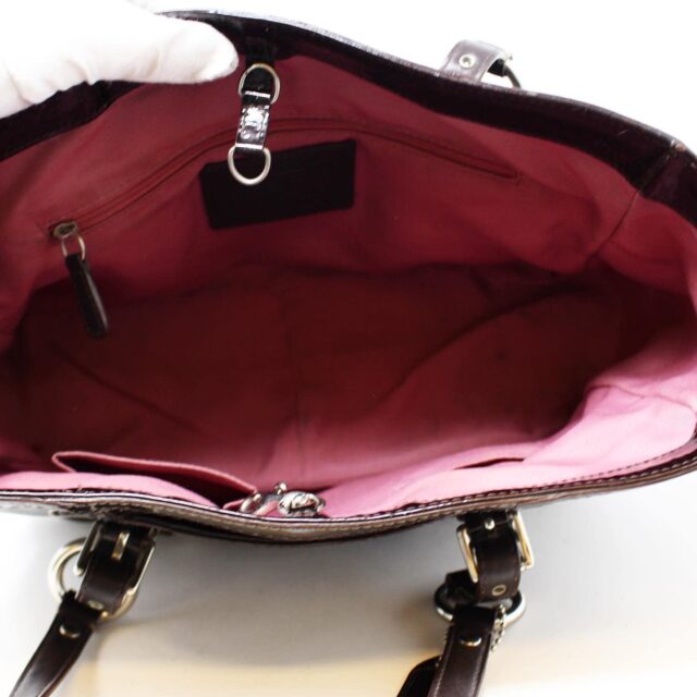 COACH #42320 Purple Patent Leather Handbag 7