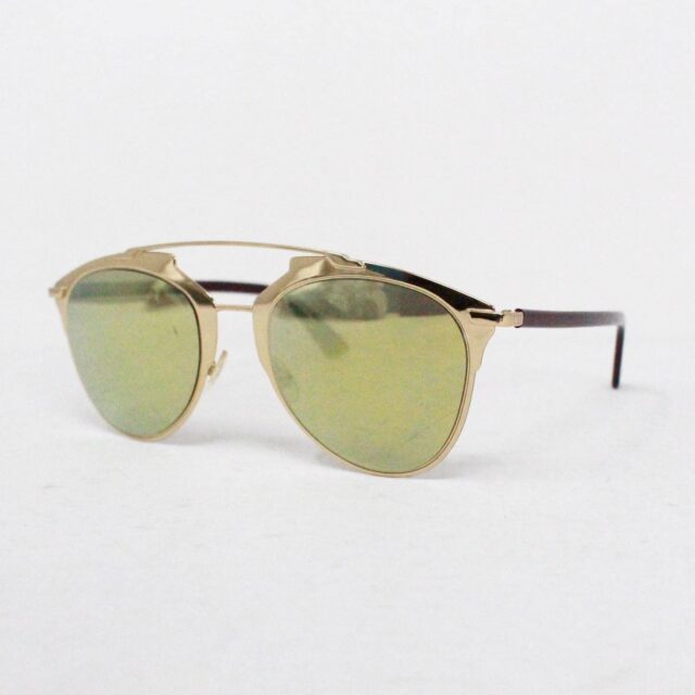 DIOR #42177 Gold Tone Frame Reflective Sunglasses 1