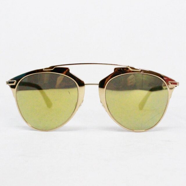DIOR #42177 Gold Tone Frame Reflective Sunglasses 5