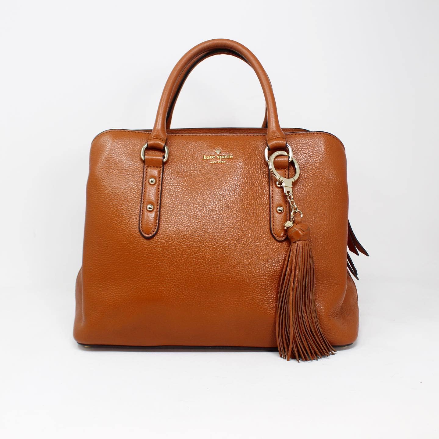 KATE SPADE #42322 Brown Pebbled Leather New York Larchmont Handbag 1