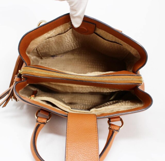 KATE SPADE #42322 Brown Pebbled Leather New York Larchmont Handbag 5