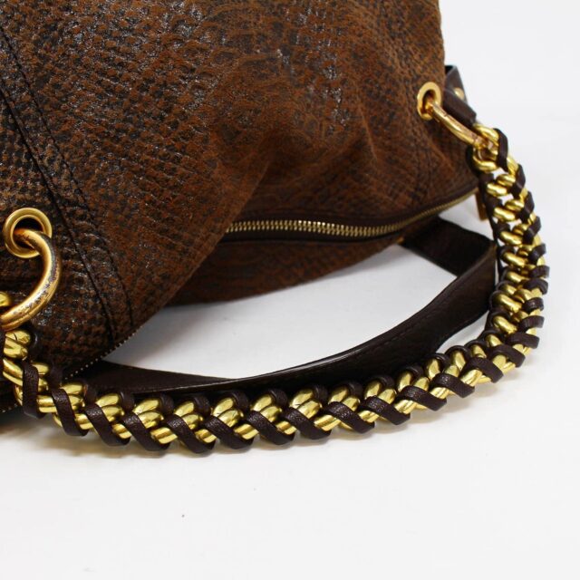 MICHAEL KORS #42324 Brown Python Embossed Handbag 7