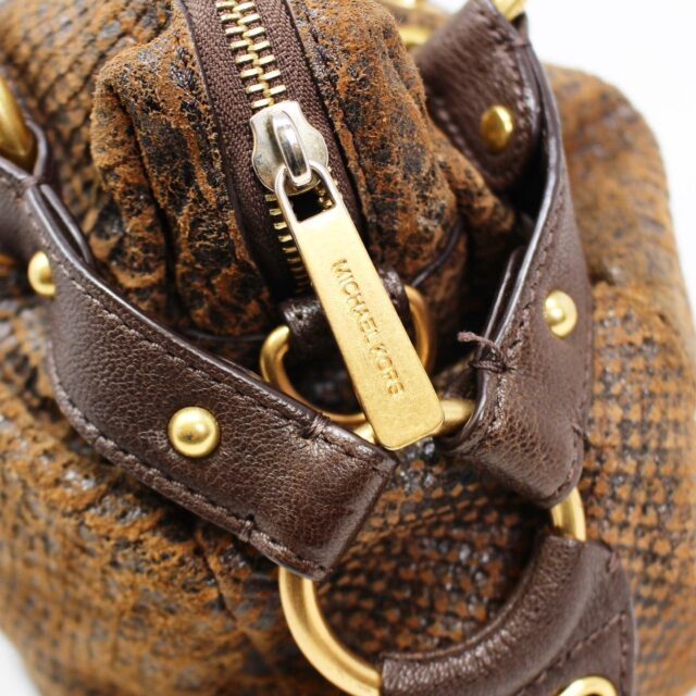 MICHAEL KORS #42324 Brown Python Embossed Handbag 8