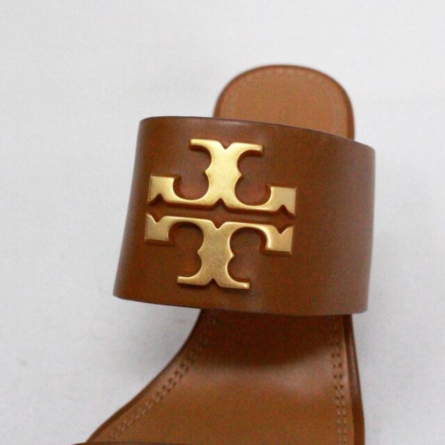 TORY BURCH #42135 Brown Leather Strap Wedges (US 6.5 EU 36.5) e