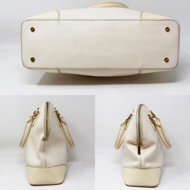 TORY BURCH #42323 Ivory Saffiano Leather Lux Handbag 3