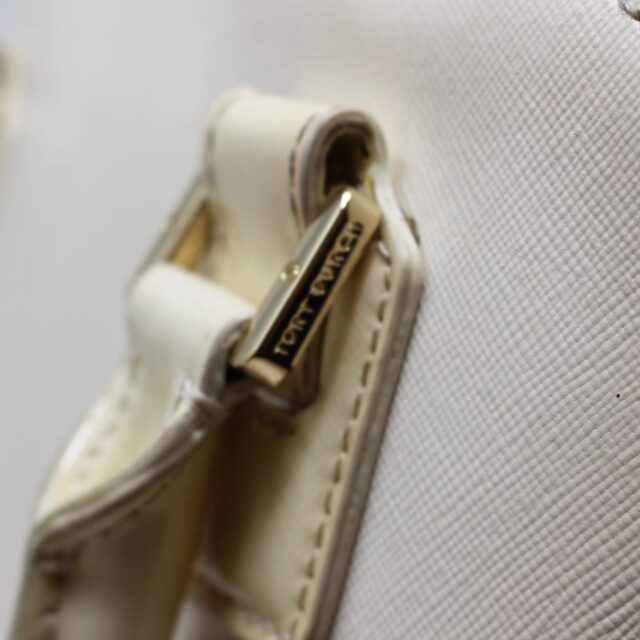 TORY BURCH #42323 Ivory Saffiano Leather Lux Handbag 6