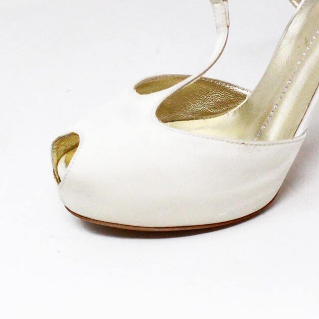 AUTHENTIC Pre Owned GIUSEPPE ZANOTTI #43088 Embosed White Heels (US 8.5 EU 38.5) 5