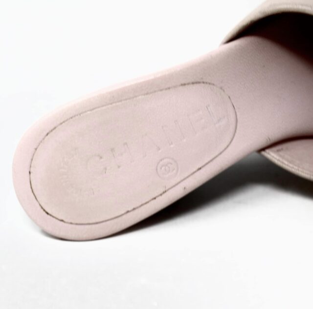 CHANEL #42948 Pink Ruched Leather Zen Toe Heels (US 6 EU 36) 7