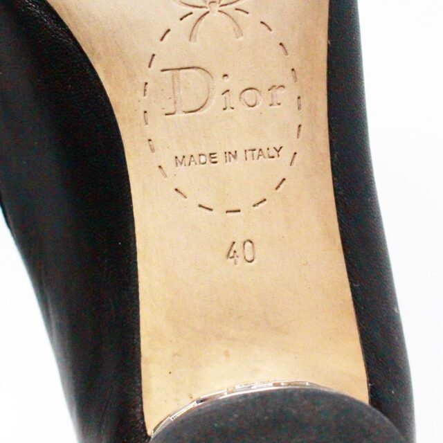 CHRISTIAN DIOR #43097 Black Rounded Leather Loafers (US 10 EU 40) 9