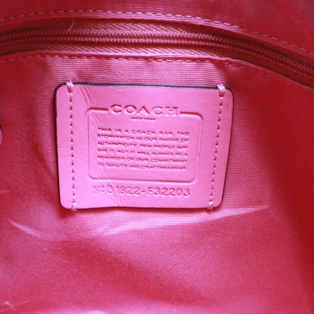 COACH #43043 Pink Canvas Signature Bag 8