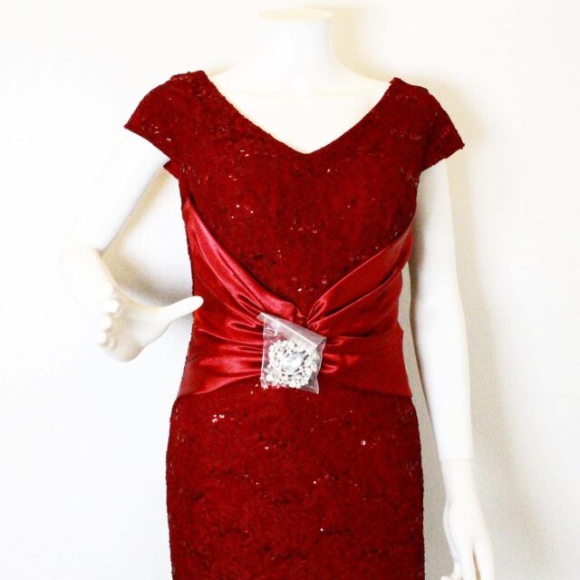 EUREKA #41427 Red Lace Long Dress (Size M) 3