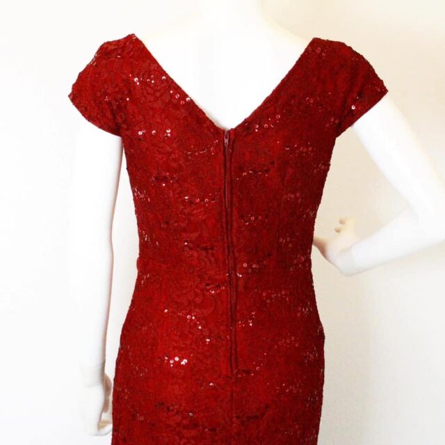 EUREKA #41427 Red Lace Long Dress (Size M) 5