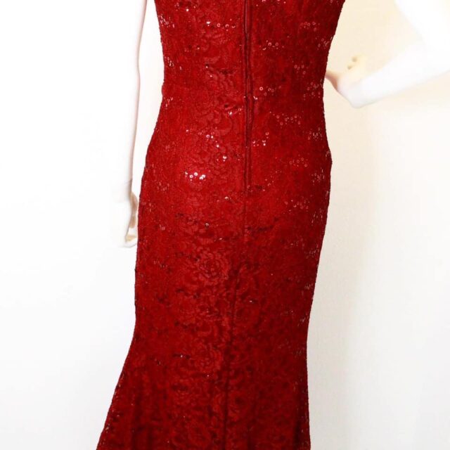 EUREKA #41427 Red Lace Long Dress (Size M) 6