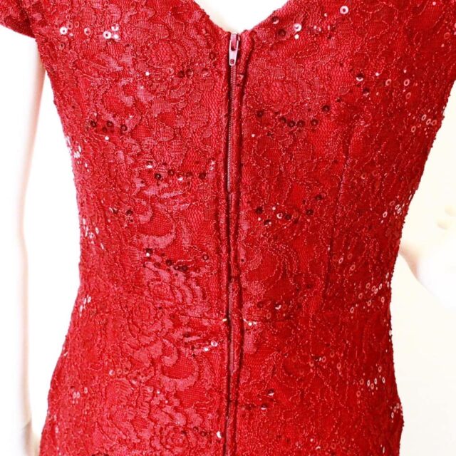 EUREKA #41427 Red Lace Long Dress (Size M) 7