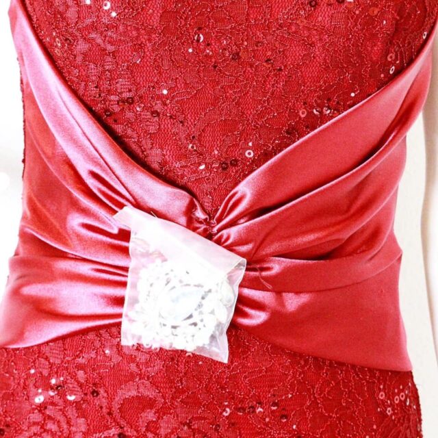 EUREKA #41427 Red Lace Long Dress (Size M) 9