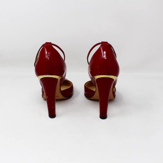 JIMMY CHOO #42925 Red Leather Heels (US 6.5 EU 36.5) 3