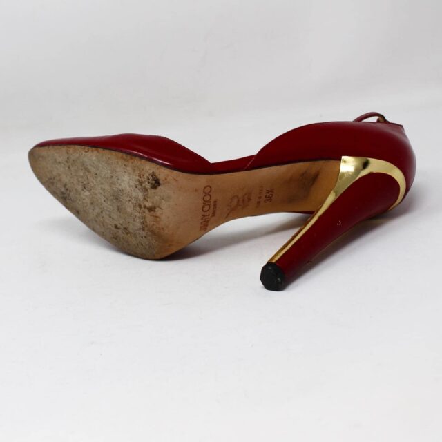 JIMMY CHOO #42925 Red Leather Heels (US 6.5 EU 36.5) 8